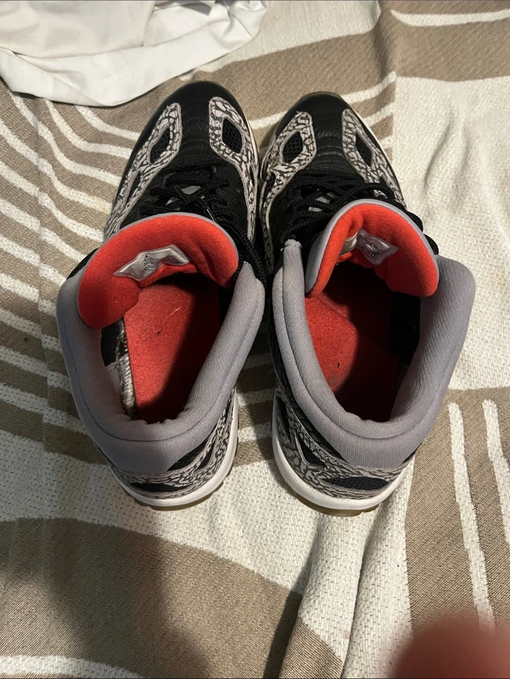Jordan Men’s Black, Gray & Red High-Top Sneakers